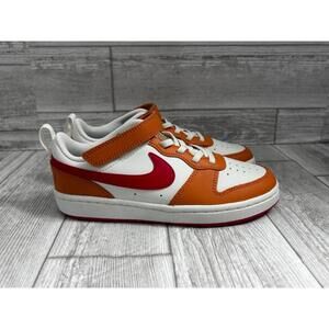 Nike Court Borough Low 2.5Y Sail/University Red/Hot Curry PSV New in Box No Lid